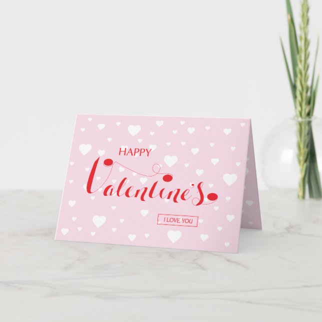 Tarjeta Festiva Feliz San Valentín - AMOR - CORAZÓN (Anverso)