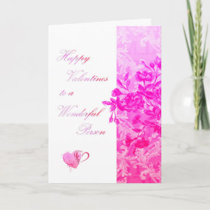 Tarjeta Festiva Feliz San Valentín (rosa)