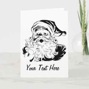 Tarjeta Festiva Feliz Santa