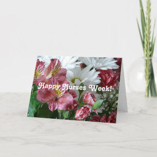 Tarjeta Festiva ¡Feliz Semana de las Enfermeras!-Bouquet floral de