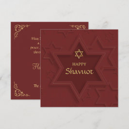 Tarjeta Festiva Feliz Shavuot Elegante