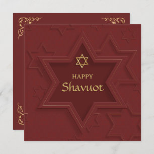 Tarjeta Festiva Feliz Shavuot Elegante
