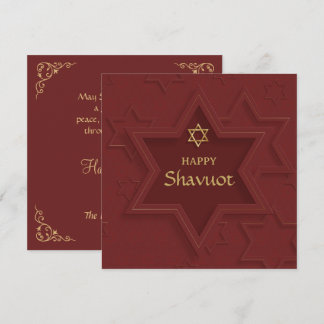 Tarjeta Festiva Feliz Shavuot Elegante