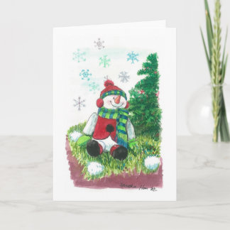 Tarjeta Festiva Feliz snowman