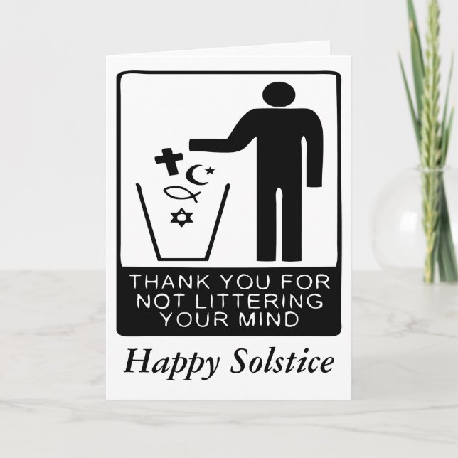 Tarjeta Festiva Feliz solsticio (Anverso)