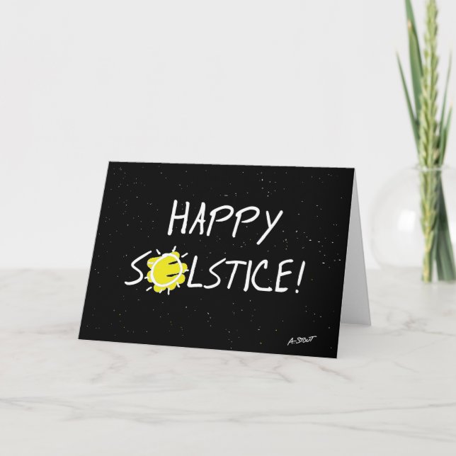 Tarjeta Festiva ¡Feliz solsticio! (Anverso)