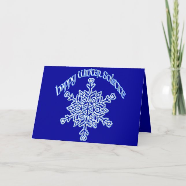 Tarjeta Festiva Feliz solsticio de invierno (Anverso)