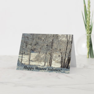 Tarjeta Festiva Feliz solsticio de invierno