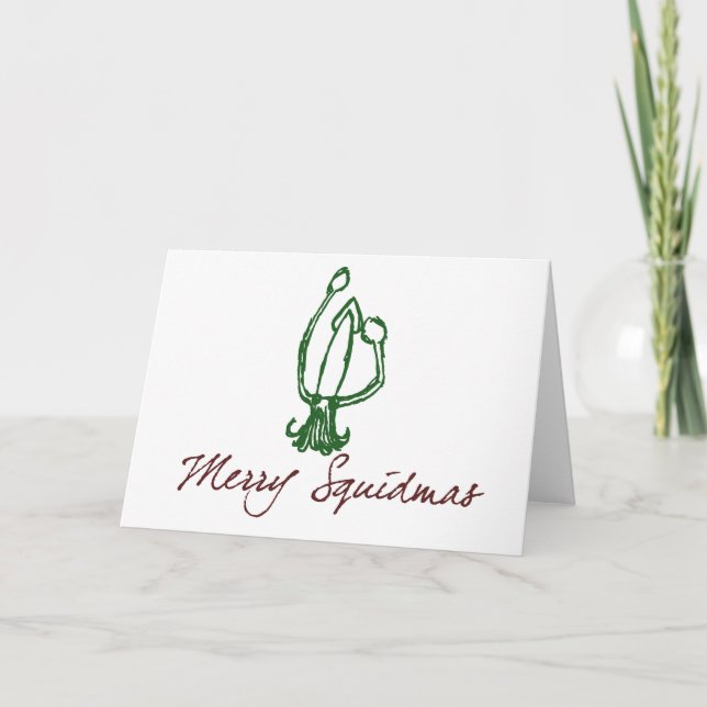 Tarjeta Festiva Feliz Squidmas (Anverso)