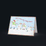 Tarjeta Festiva Feliz temporada, feliz<br><div class="desc">Ten una tarjeta de felicitación alegre,  alegre y feliz de temporada.</div>