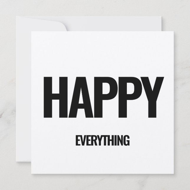 Tarjeta Festiva Feliz todo, minimalista kraft (Anverso)