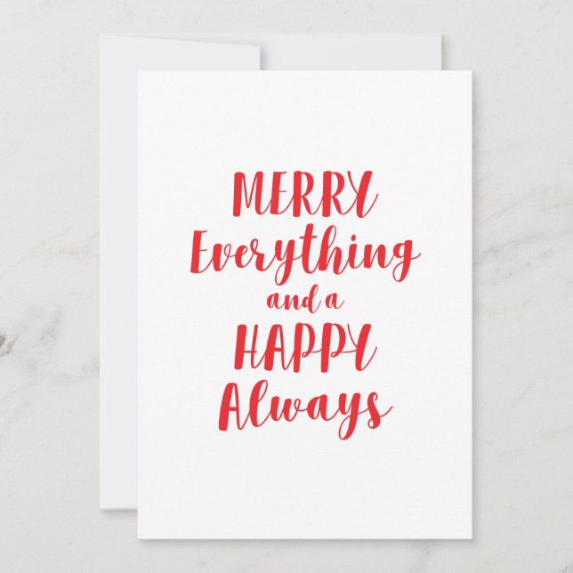 Tarjeta Festiva Feliz todo y feliz siempre (Anverso)
