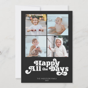 Tarjeta Festiva Feliz Todos los Días Cuatro Fotos