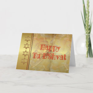 Tarjeta Festiva Feliz Tu B'Shvat Tu bishvat Festividad Judía Judía