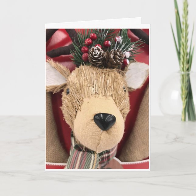 TARJETA FESTIVA FELIZ VACACIONES DE NUESTRA CASA A TU CASA (Anverso)