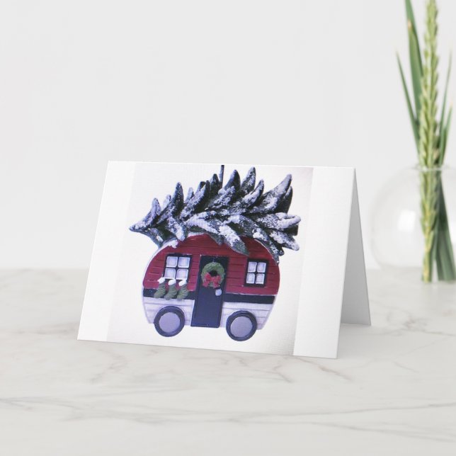 TARJETA FESTIVA ***FELIZ VACACIONES DE NUESTRO CAMPER** FELIZ NAVI (Anverso)