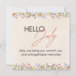 Tarjeta Festiva feliz verano en julio