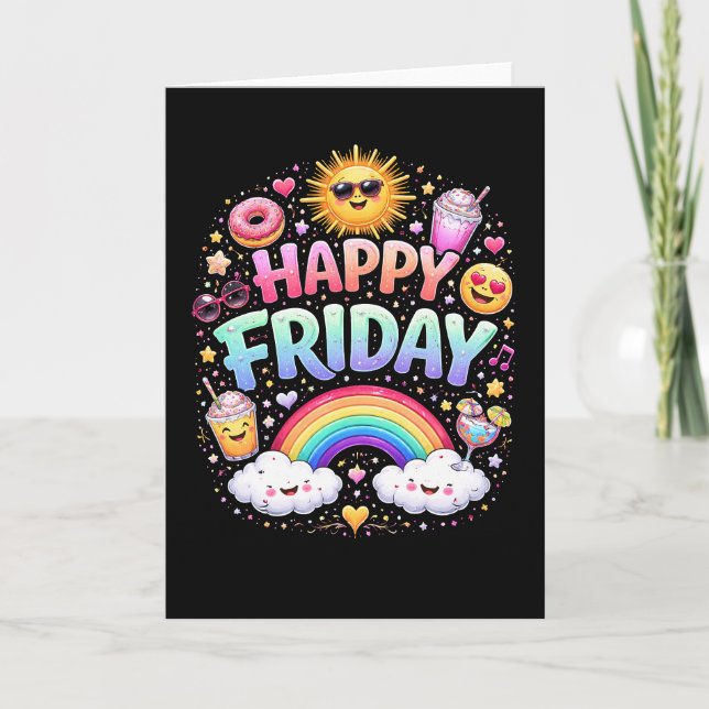 Tarjeta Festiva Feliz viernes (Anverso)