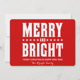 Tarjeta Festiva Feliz y brillante con foto Personalizado al revés