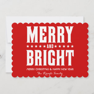 Tarjeta Festiva Feliz y brillante con foto Personalizado al revés