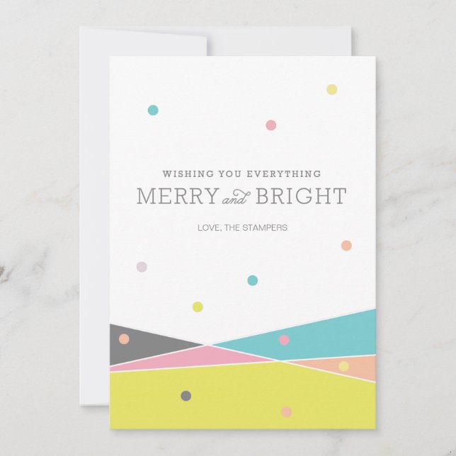 Tarjeta Festiva Feliz y brillante todo (Anverso)