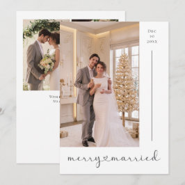 Tarjeta Festiva Feliz y Casado Recién Casado Personalizado 4 Fotos