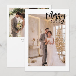 Tarjeta Festiva Feliz y Casado Recién Casado Personalizado 4 Fotos