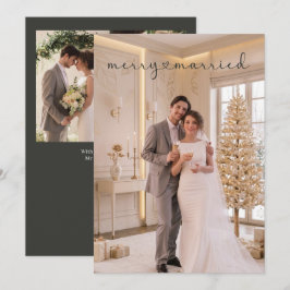 Tarjeta Festiva Feliz y Casado Recién Casado Personalizado 4 Fotos