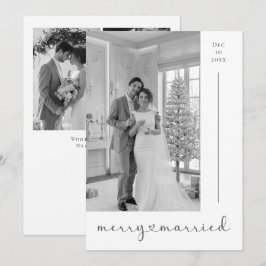 Tarjeta Festiva Feliz y Casado Recién Casado Personalizado 4 Fotos