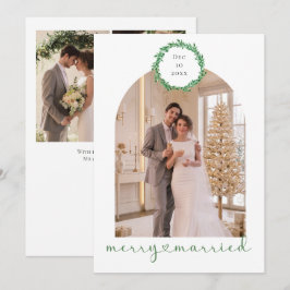 Tarjeta Festiva Feliz y Casado Recién Casado Personalizado 4 Fotos