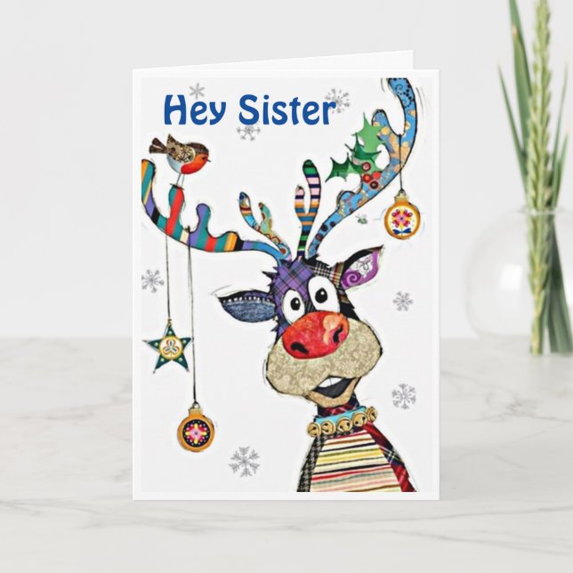TARJETA FESTIVA *FELIZ YO** NAVIDADES DE GASTO CON VACACIONES HERM (Anverso)