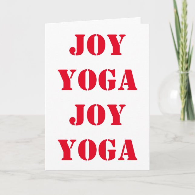 Tarjeta Festiva ¡Feliz yoga! (Anverso)