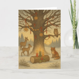 Tarjeta Festiva Feliz Yule