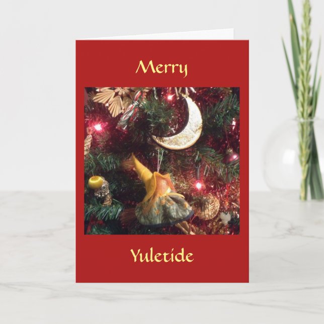 Tarjeta Festiva Feliz Yuletide (Anverso)