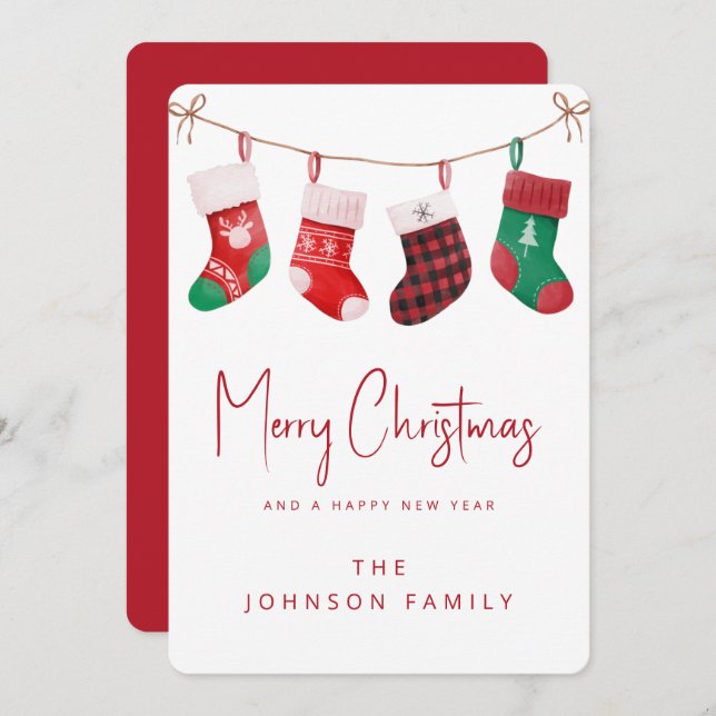 Tarjeta Festiva Feliz zócalos navideños (Anverso / Reverso)