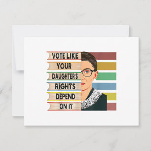 Tarjeta Festiva Feminista Ruth Bader Ginsburg RBG Chica De Cita Co