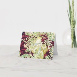 Tarjeta Festiva Femme à marguerite - Navidades de repro textil de 