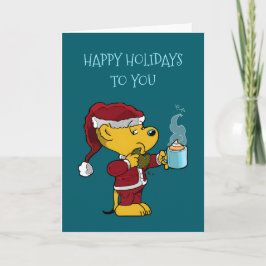 Tarjeta Festiva Ferald Christmas Holiday Greeting Card