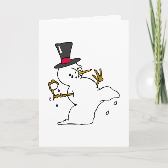 Tarjeta Festiva Feriadas de la riquísima bola de nieve en invierno (Anverso)