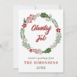 Tarjeta Festiva Feroés Feliz Navidad, Personalizado