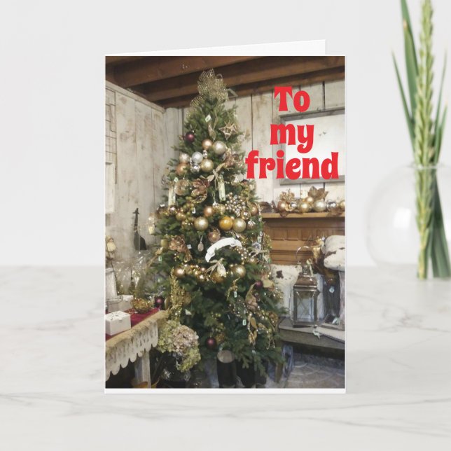 TARJETA FESTIVA **FEROSAS NAVIDAD** A UN "AMIGO ESPECIAL" (Anverso)