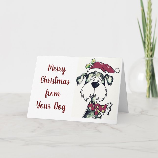 TARJETA FESTIVA ***FEROSAS NAVIDAD*** DE ***TU PERRO*** (Anverso)