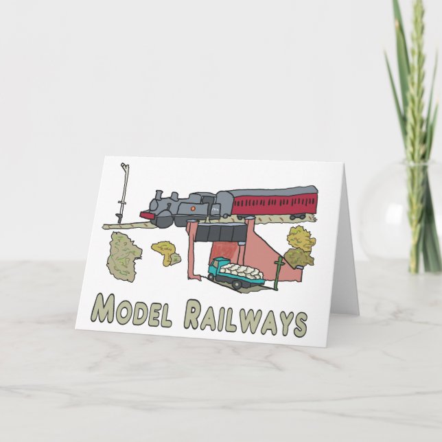 Tarjeta Festiva Ferrocarriles modelo (Anverso)