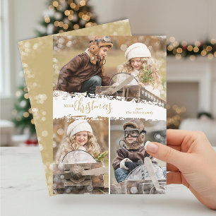 Tarjeta Festiva Ferry Christmas 3 Photo Holiday Card