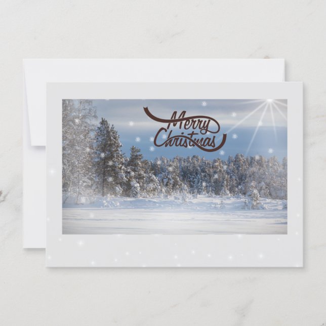 Tarjeta Festiva Ferry Christmas Card Breathtake Winter Scene (Anverso)