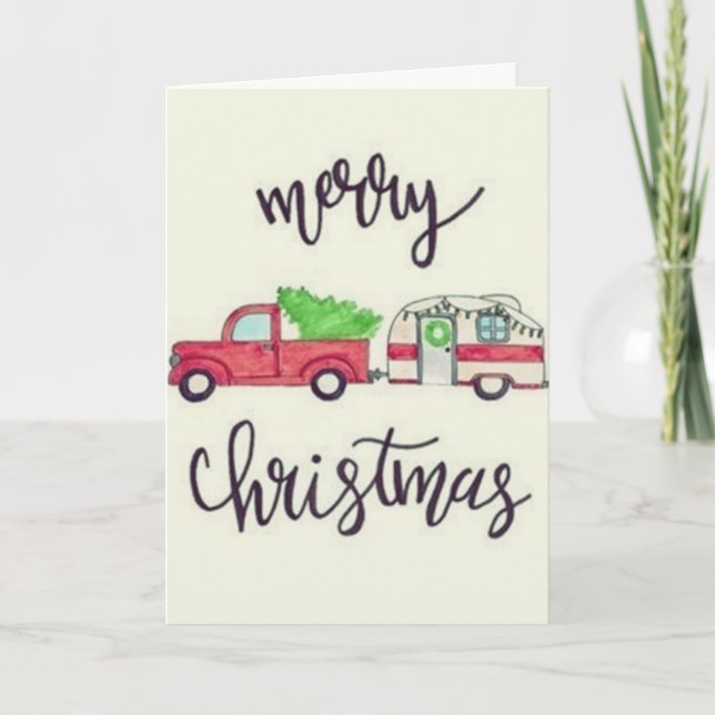 TARJETA FESTIVA FERRY CHRISTMAS ESTILO DE RECOGIDA (Anverso)