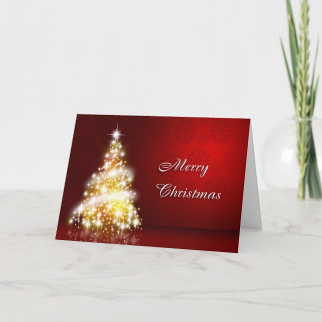 Tarjeta Festiva Ferry Christmas Holiday Card Red.Gold White1 (Anverso)