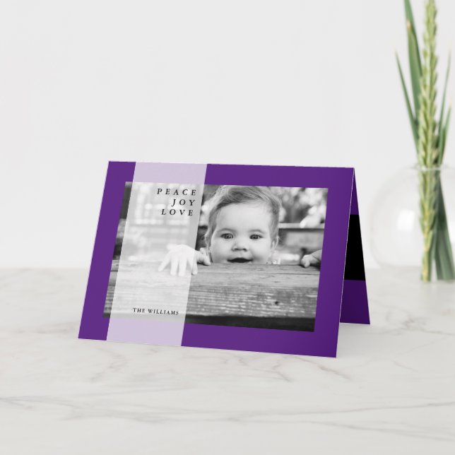 Tarjeta Festiva FERRY CHRISTMAS Peace Joy Love Holiday Card (Anverso)