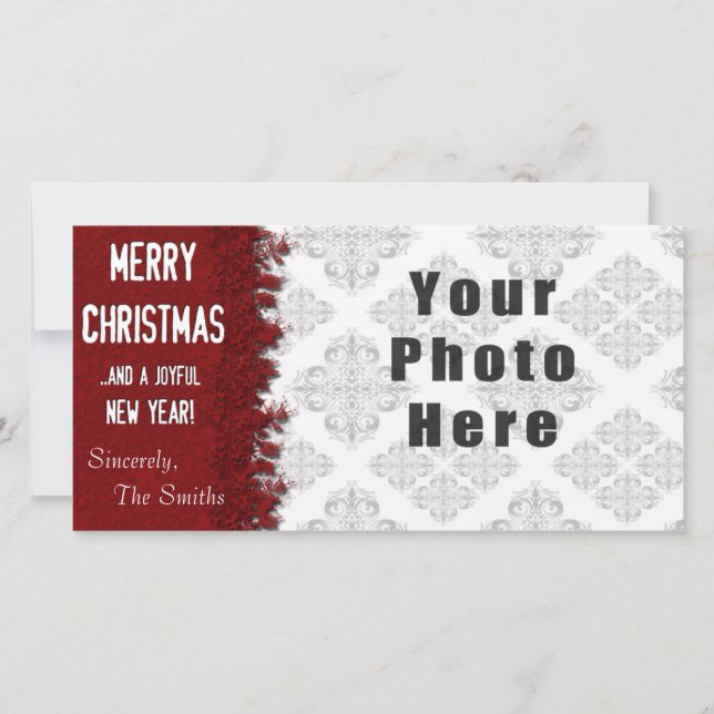 Tarjeta Festiva Ferry Christmas Red Snowflake (Anverso)