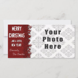 Tarjeta Festiva Ferry Christmas Red Snowflake